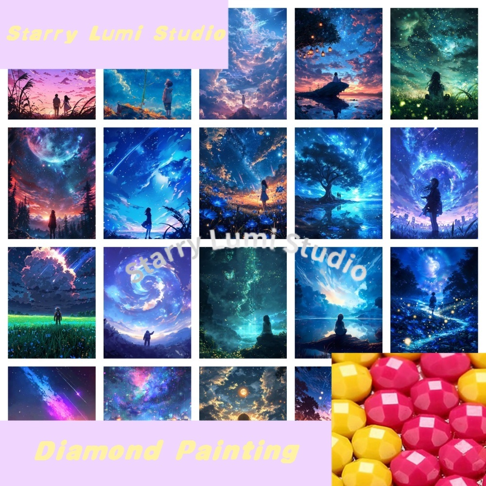Background Resin Art - Square Round Diamond Painting Kits Dreamy