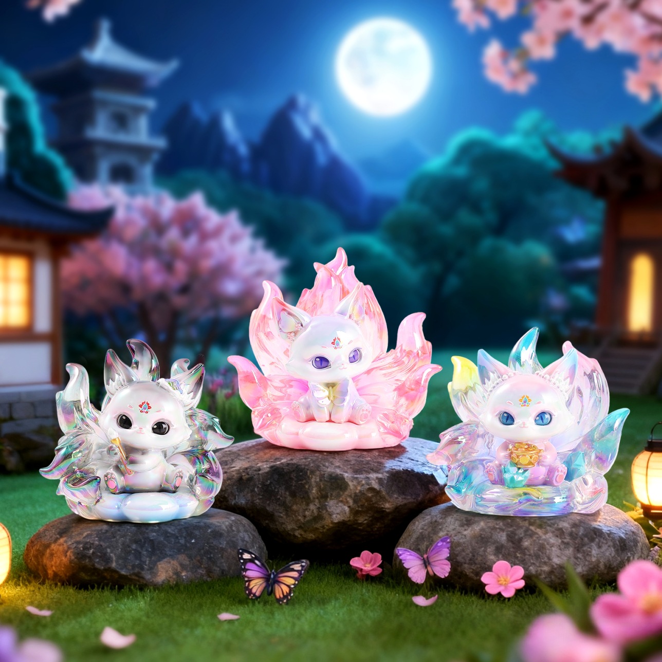 Resin Art Case - Ancient Times Poetry And Painting Nine-Tailed