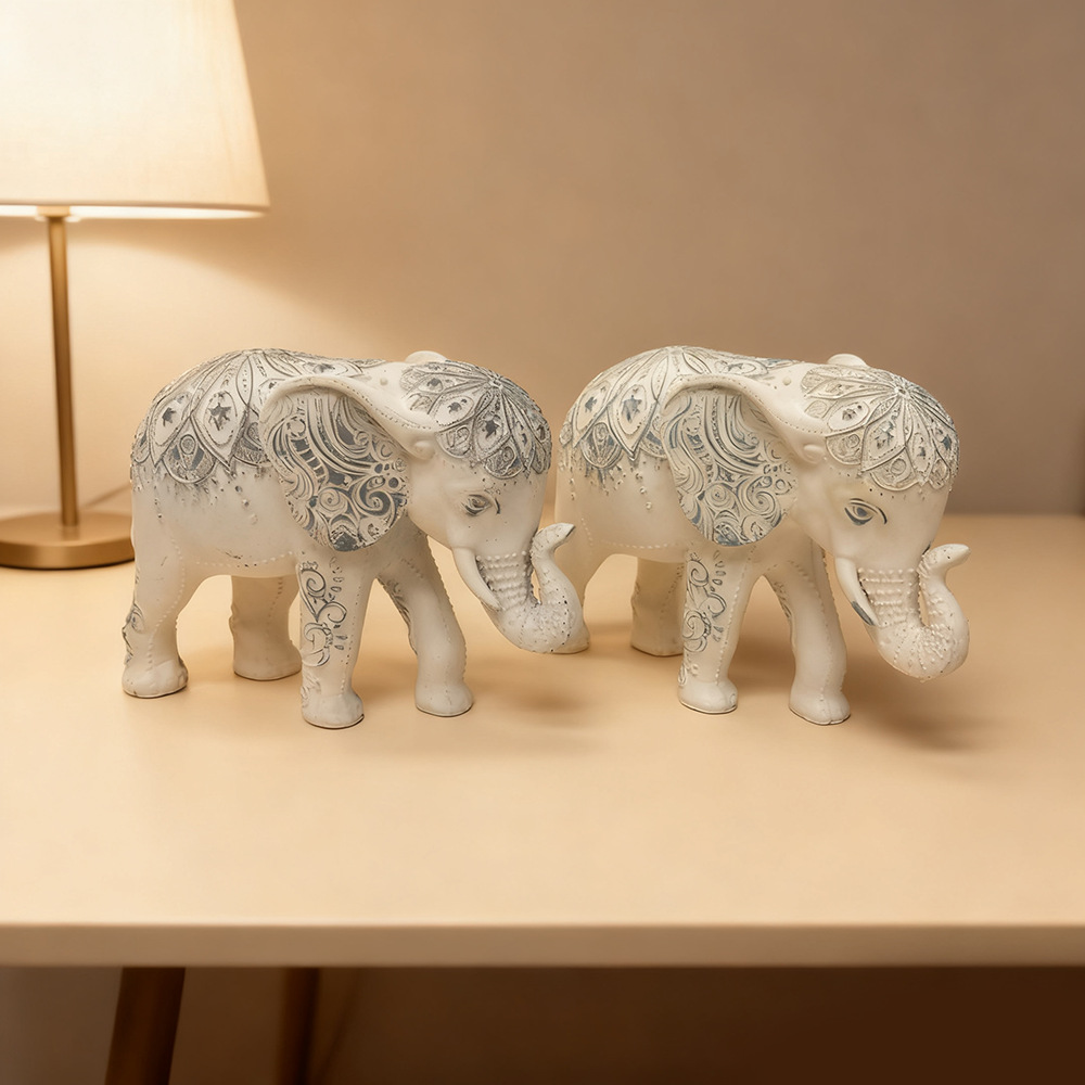 Resin Art Gift For Anniversary - Bohemian Elephant Statue, Resin Figurine for