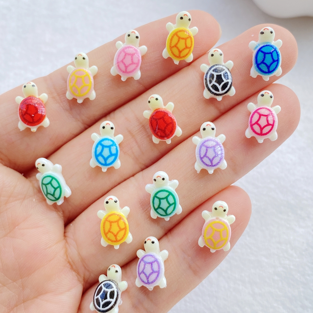 Resin Art And Design - 50Pcs Cute Mini Cartoon Little Turtle