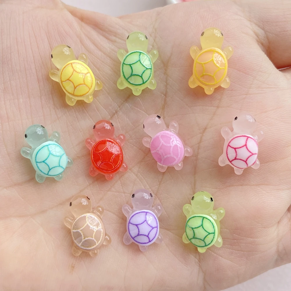 Resin Art And Design - 30Pcs Cute Cartoon Mini Colorful Turtle