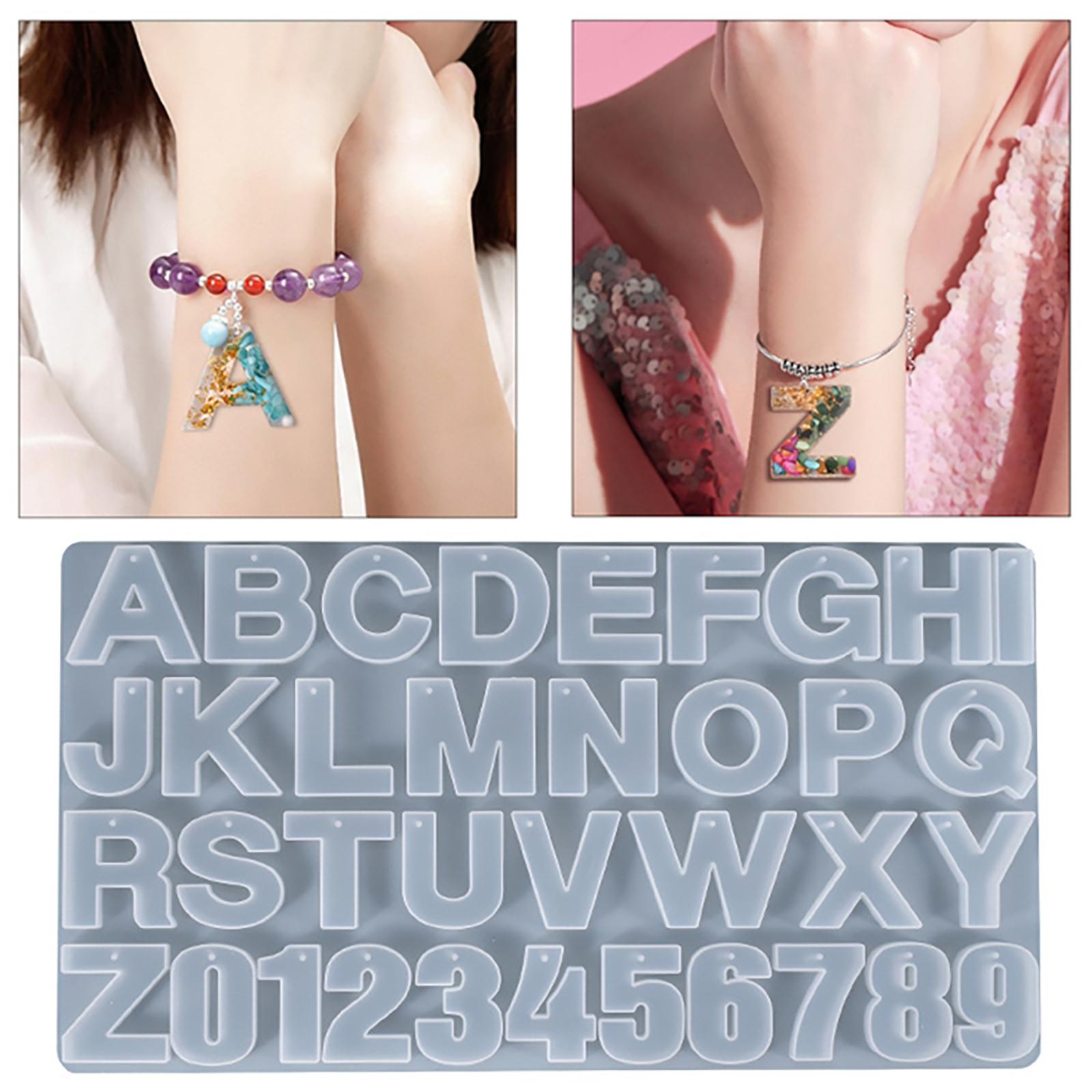 Resin Art Letter Keychain - DIY Resin Alphabet Keychain Molds Epoxy