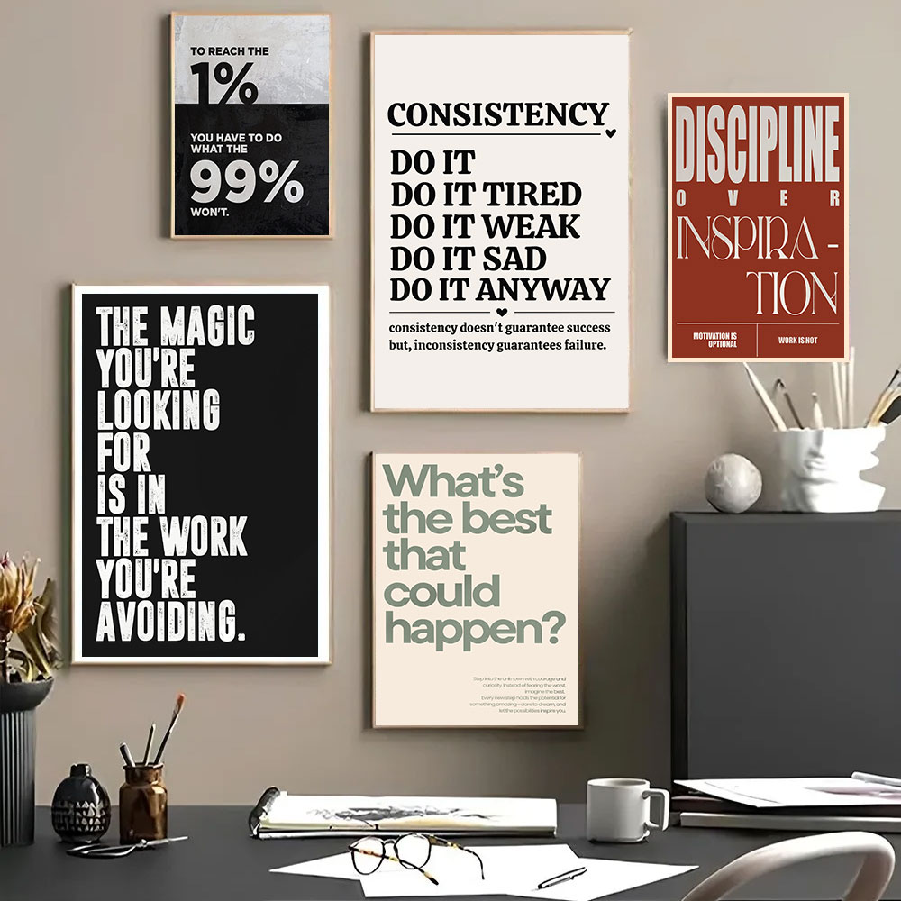 Resin Art Quote - Minimalist Motivational Quotes Inspirational Discipline Art