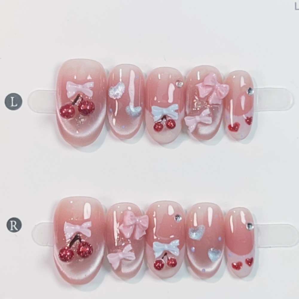 Resin Art And Design - 10pcs Cat's Eye Handmade Fake Nail