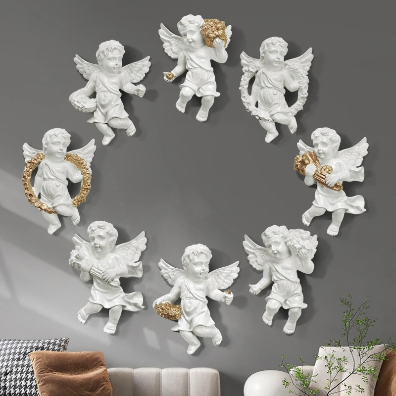 Background Resin Art - Angel Wall European Cupid Angel Wall