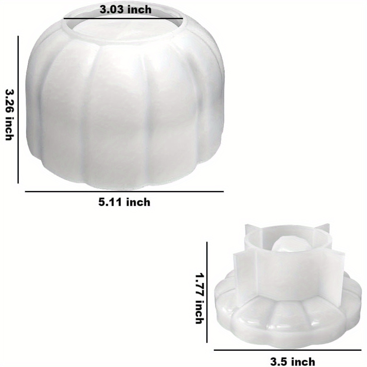 5'' Large Pumpkin Jar Mold, Ha - огляд і ціна Resin Art Mould
