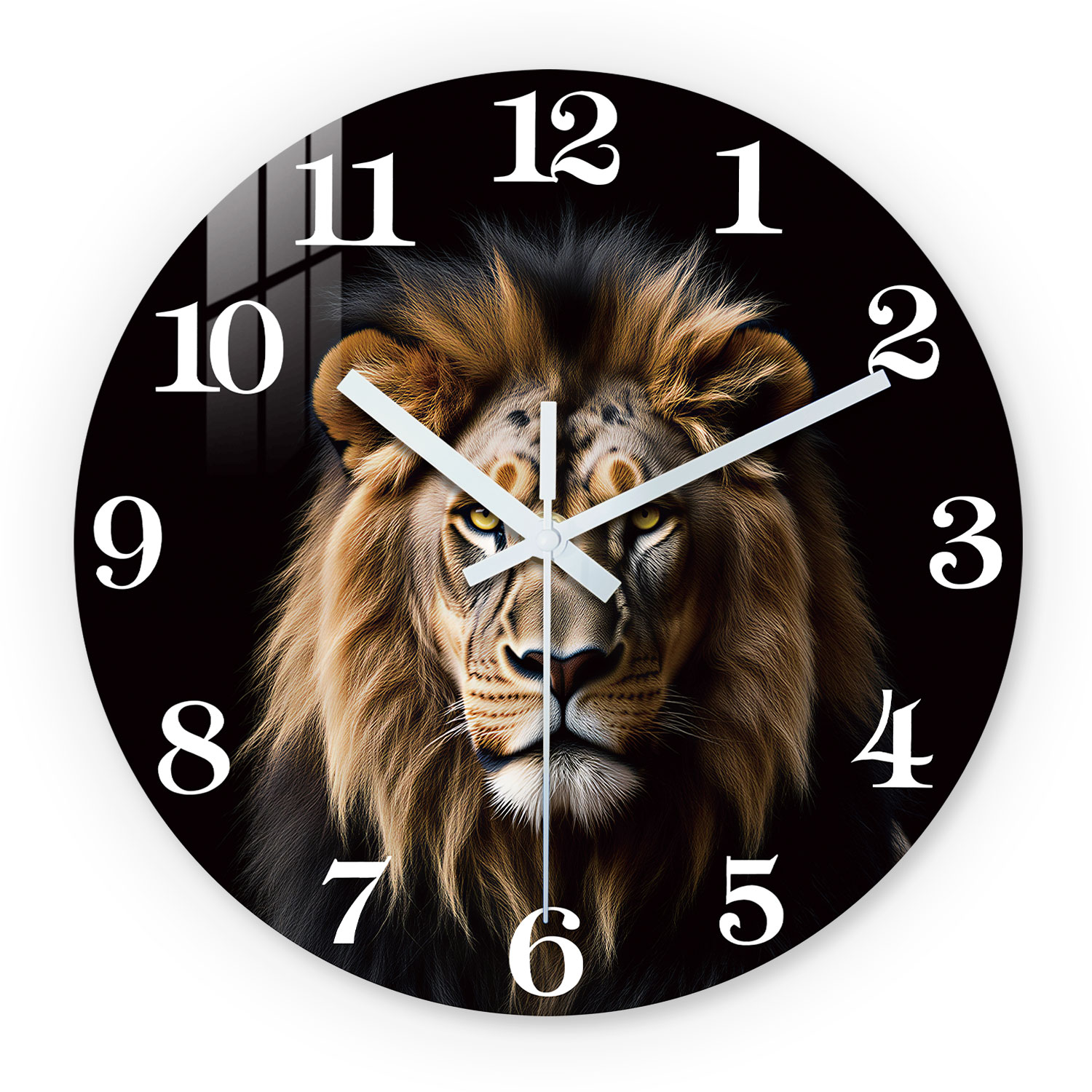 Wooden Wall Clock with Lion Pa - огляд і ціна Resin Art Wall Clock