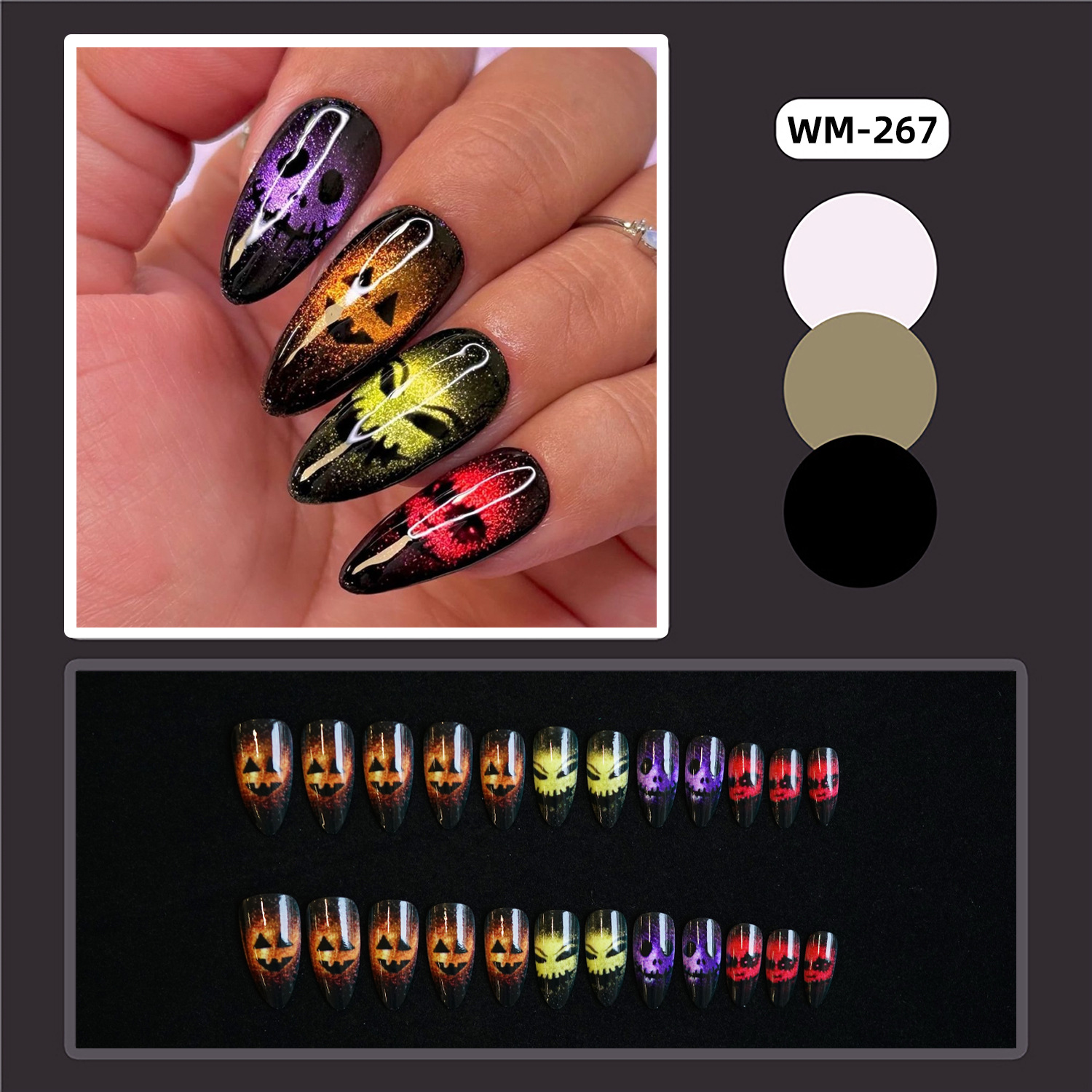 24pcs 2025 Halloween 3D Cat Ey - огляд і ціна Resin Art Case