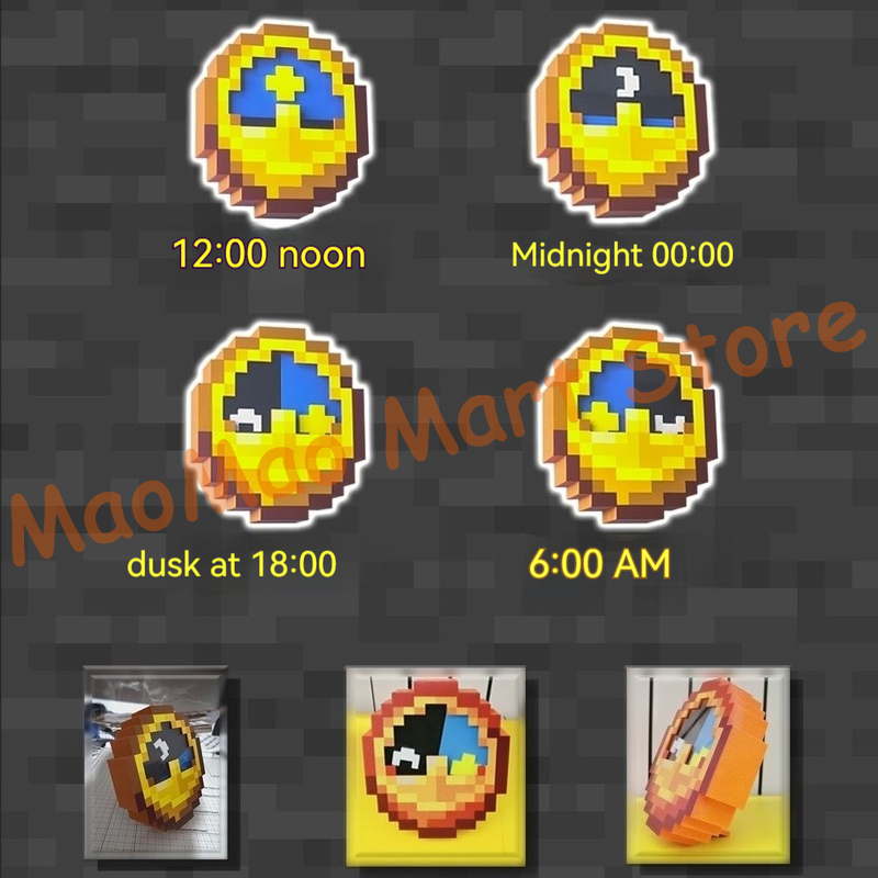 Chic Retro Pixel Art Style Sun - огляд і ціна Resin Art Wall Clock