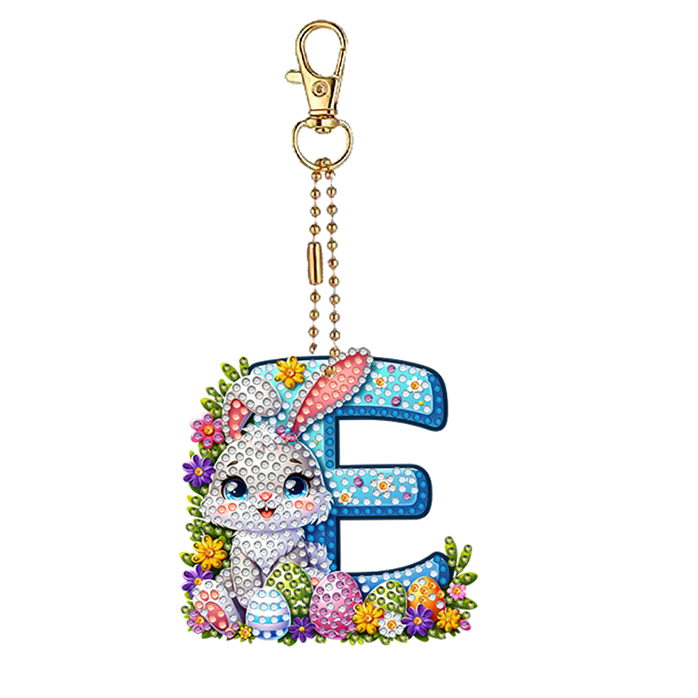 Easter Diamond Art Keychain Or - огляд і ціна Resin Art Letter Keychain