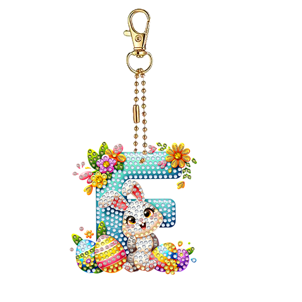 Easter Diamond Art Keychain Or - огляд і ціна Resin Art Letter Keychain