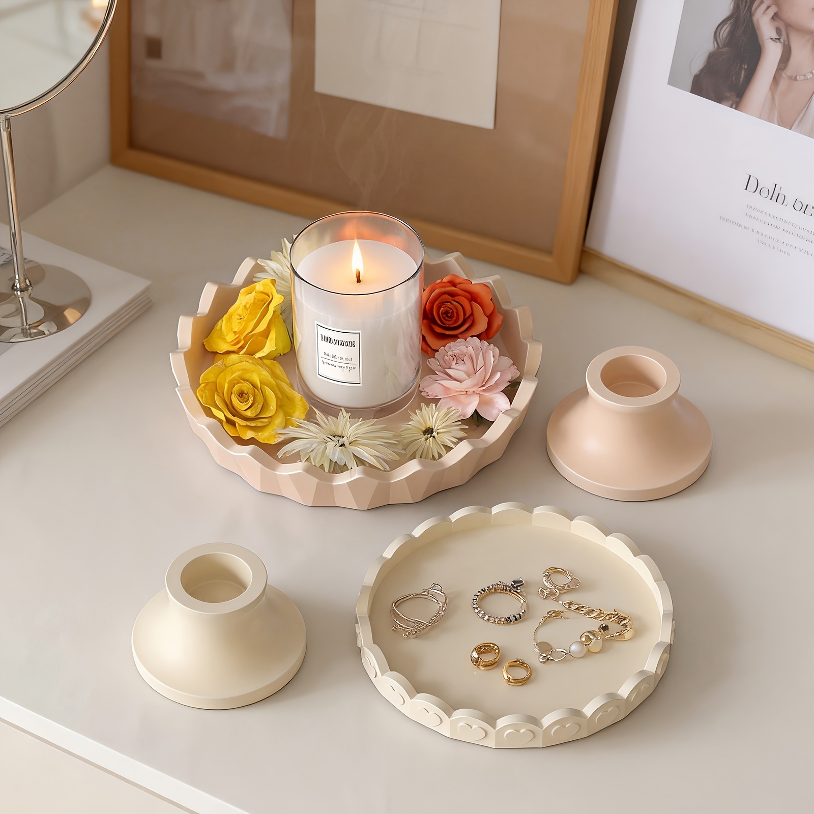 2pcs Silicone Tray Mold Set, R - огляд і ціна Resin Art Mould