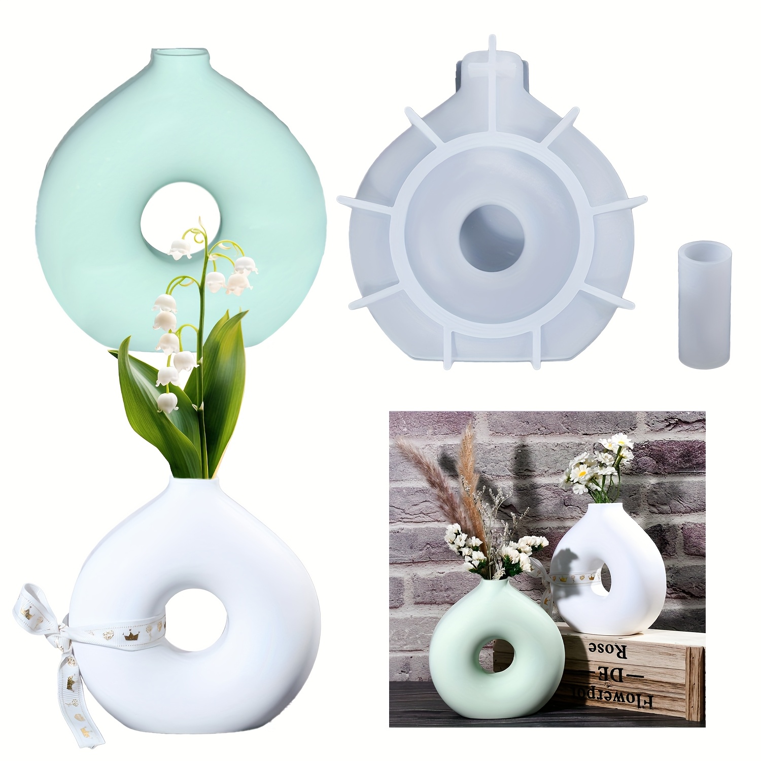 1 DIY Round Vase Silicone Moul - огляд і ціна Resin Art Mould
