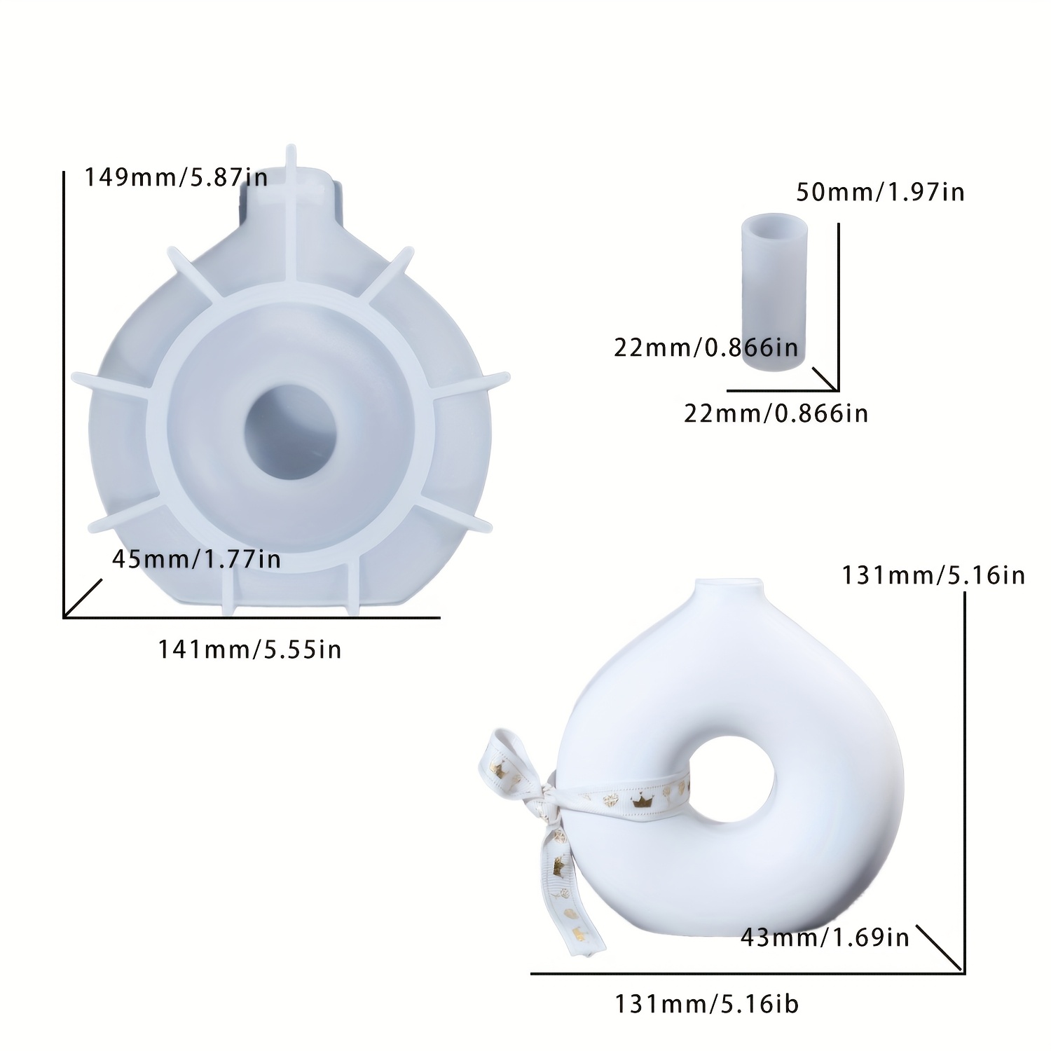 1 DIY Round Vase Silicone Moul - огляд і ціна Resin Art Mould
