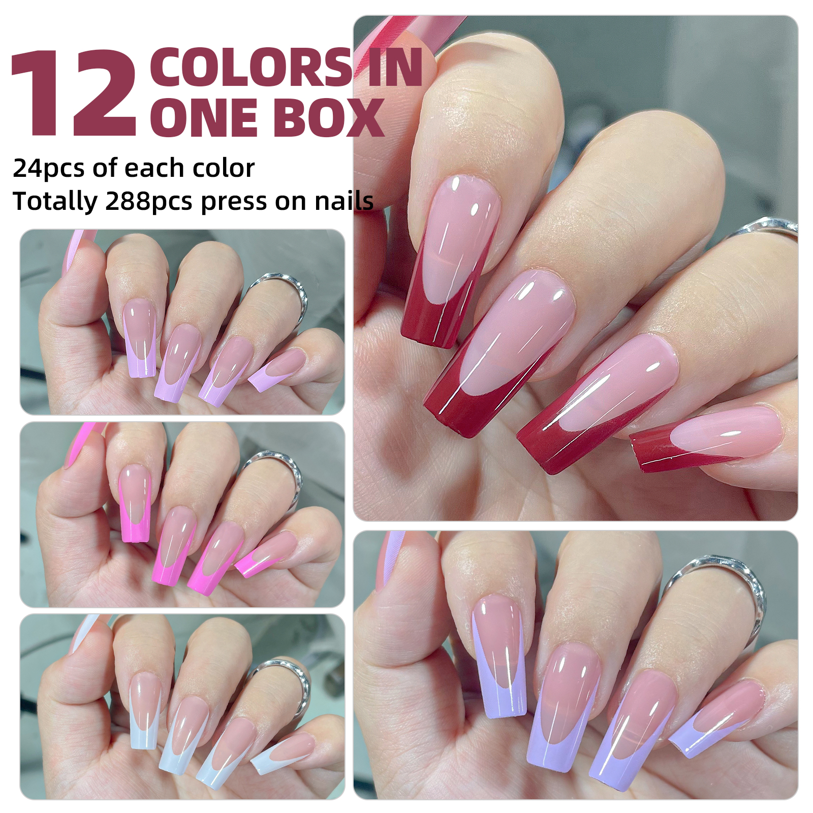 288pcs/box Acrylic French Fals - огляд і ціна Resin Art Case