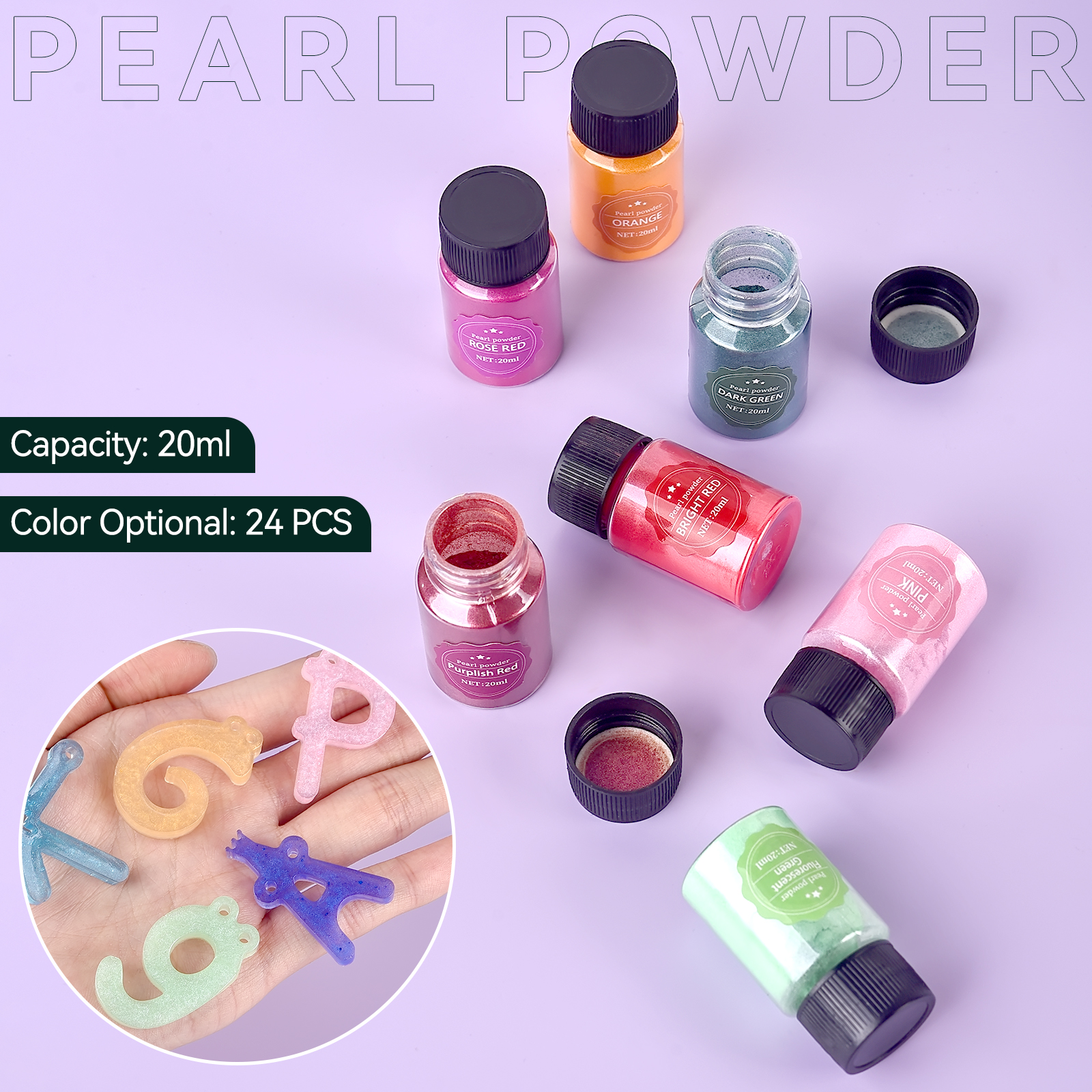 24Color 10g Mica Powder For Ep - огляд і ціна Pearl Powder Resin