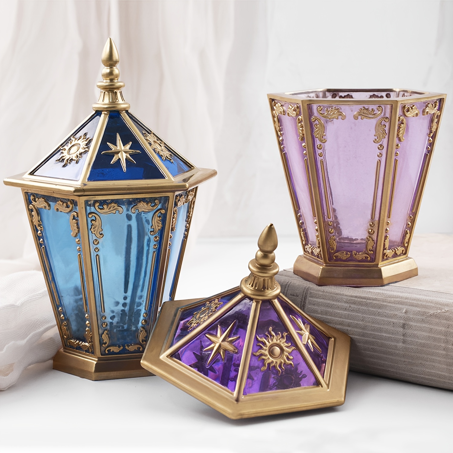 Star and Moon Hexagonal Bottle - огляд і ціна Resin Art Case