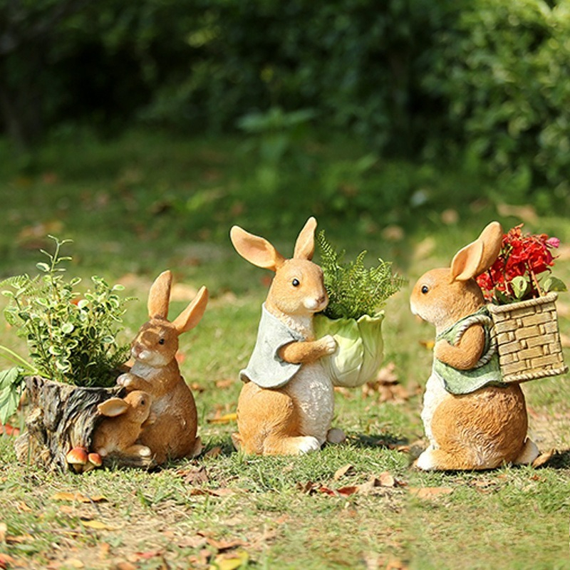 Outdoor Garden Statues Rabbit  - огляд і ціна Resin Art And Craft