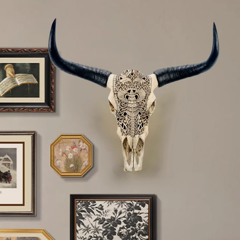 Resin Bull Head Wall Decoratio - огляд і ціна Background Resin Art