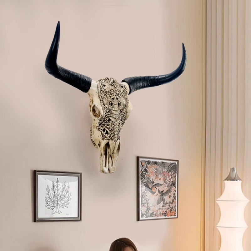 Resin Bull Head Wall Decoratio - огляд і ціна Background Resin Art