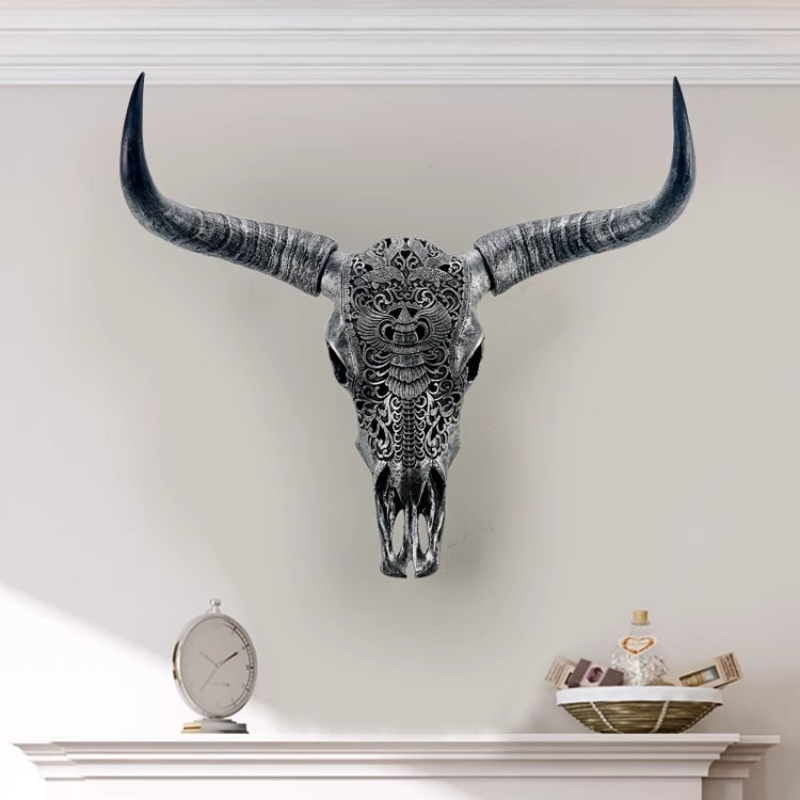 Resin Bull Head Wall Decoratio - огляд і ціна Background Resin Art