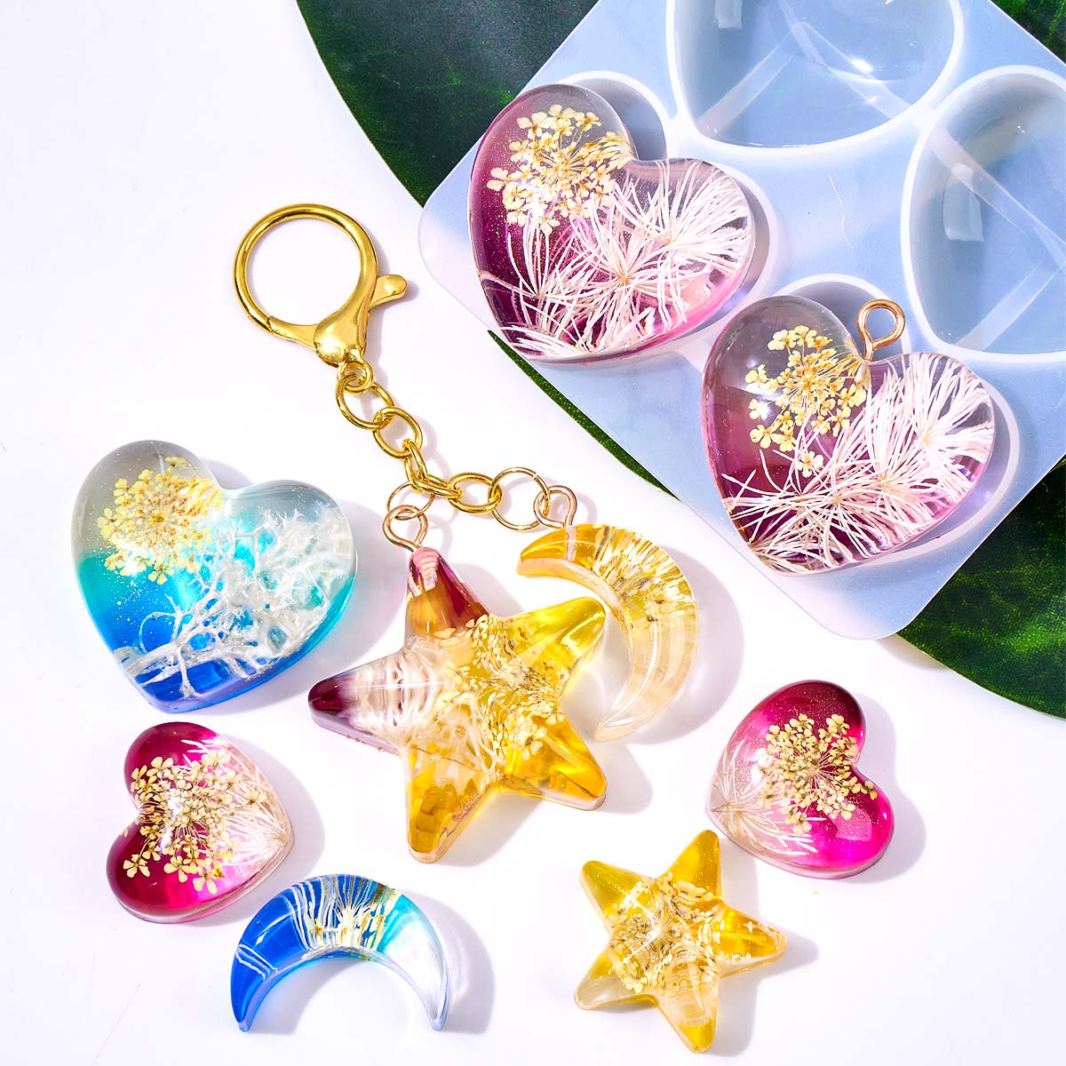 Heart Star Moon Pendant Silico - огляд і ціна Resin Art Mould