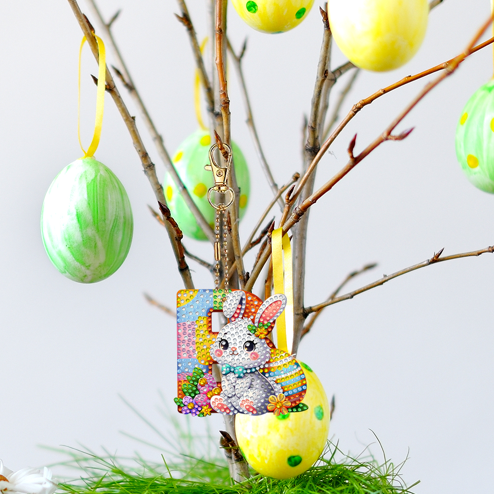 Easter Diamond Art Keychain Or - огляд і ціна Resin Art Letter Keychain