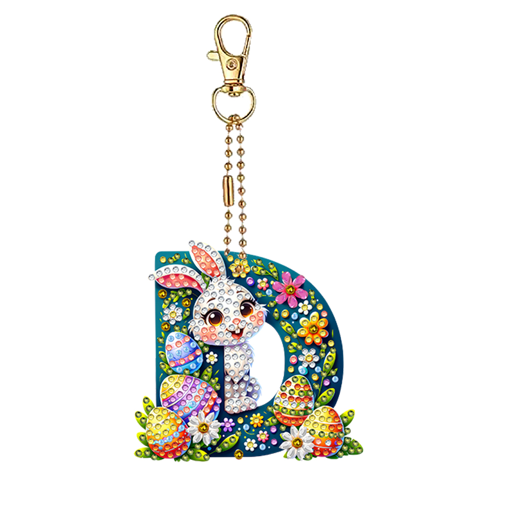 Easter Diamond Art Keychain Or - огляд і ціна Resin Art Letter Keychain