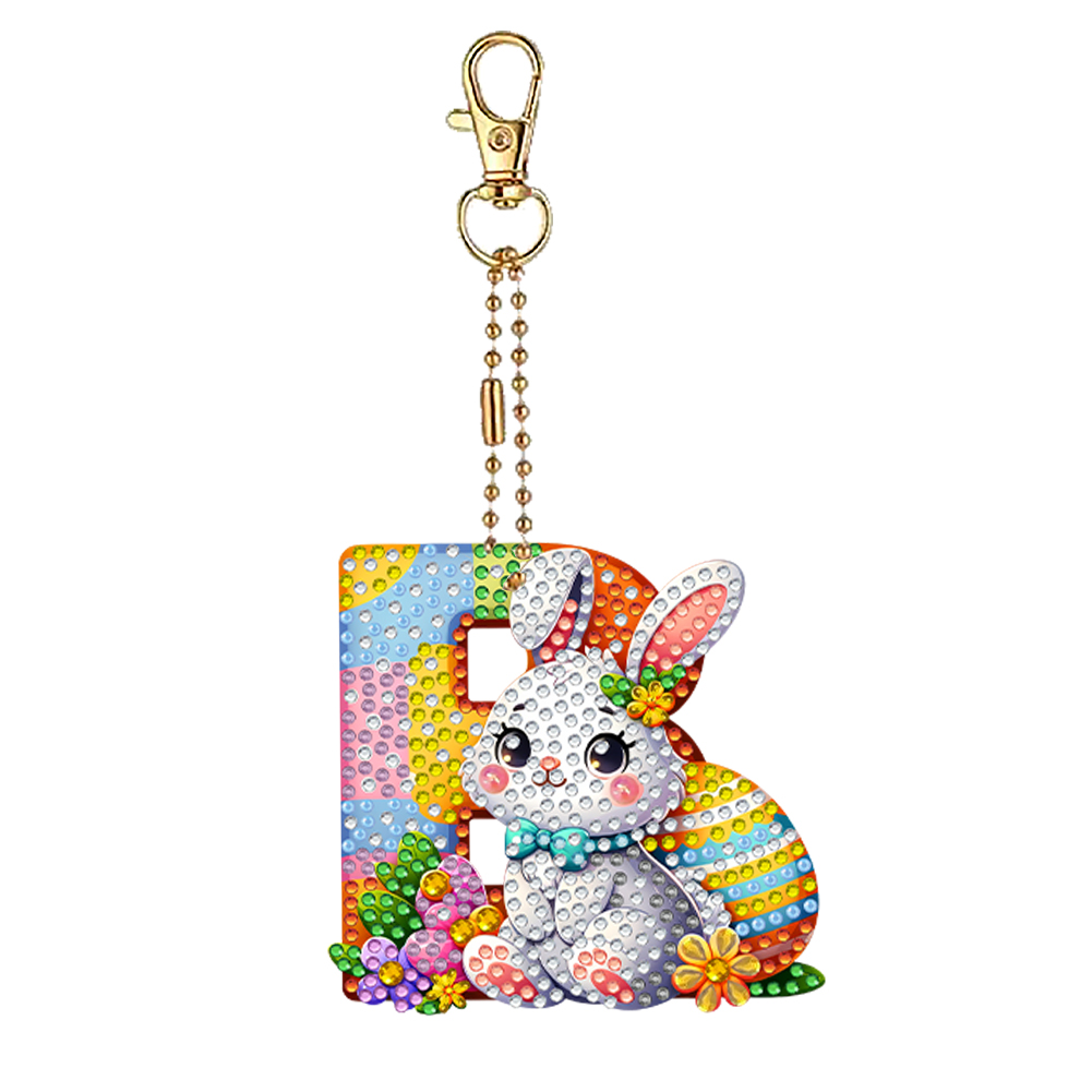 Easter Diamond Art Keychain Or - огляд і ціна Resin Art Letter Keychain