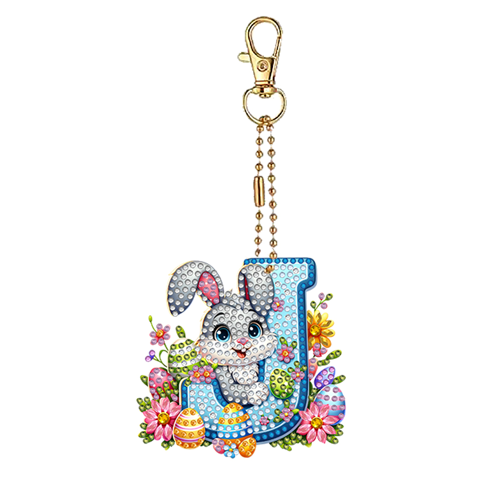 Easter Diamond Art Keychain Or - огляд і ціна Resin Art Letter Keychain
