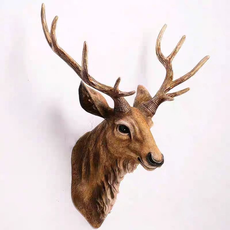 60/80CM American Deer Head Wal - огляд і ціна Background Resin Art