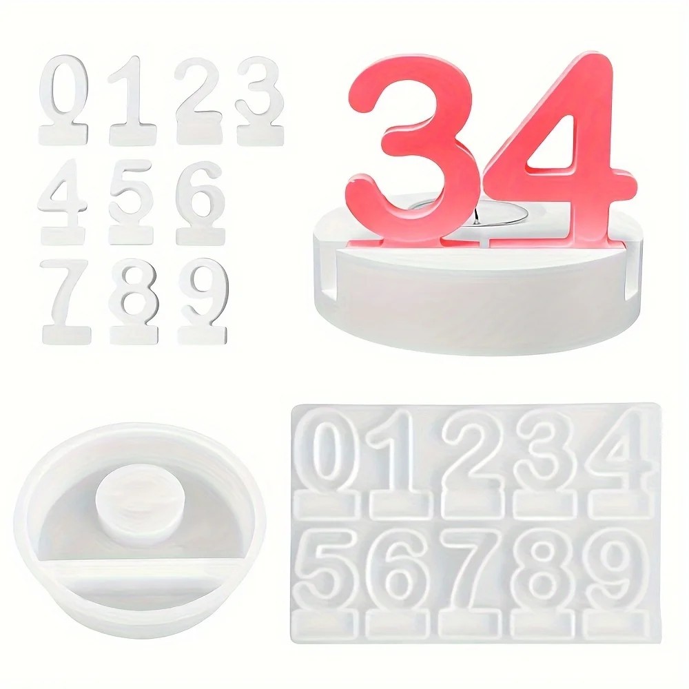 2pc Birthday Cake Silicones Mo - огляд і ціна Resin Art And Craft