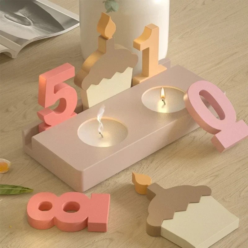 2pc Birthday Cake Silicones Mo - огляд і ціна Resin Art And Craft