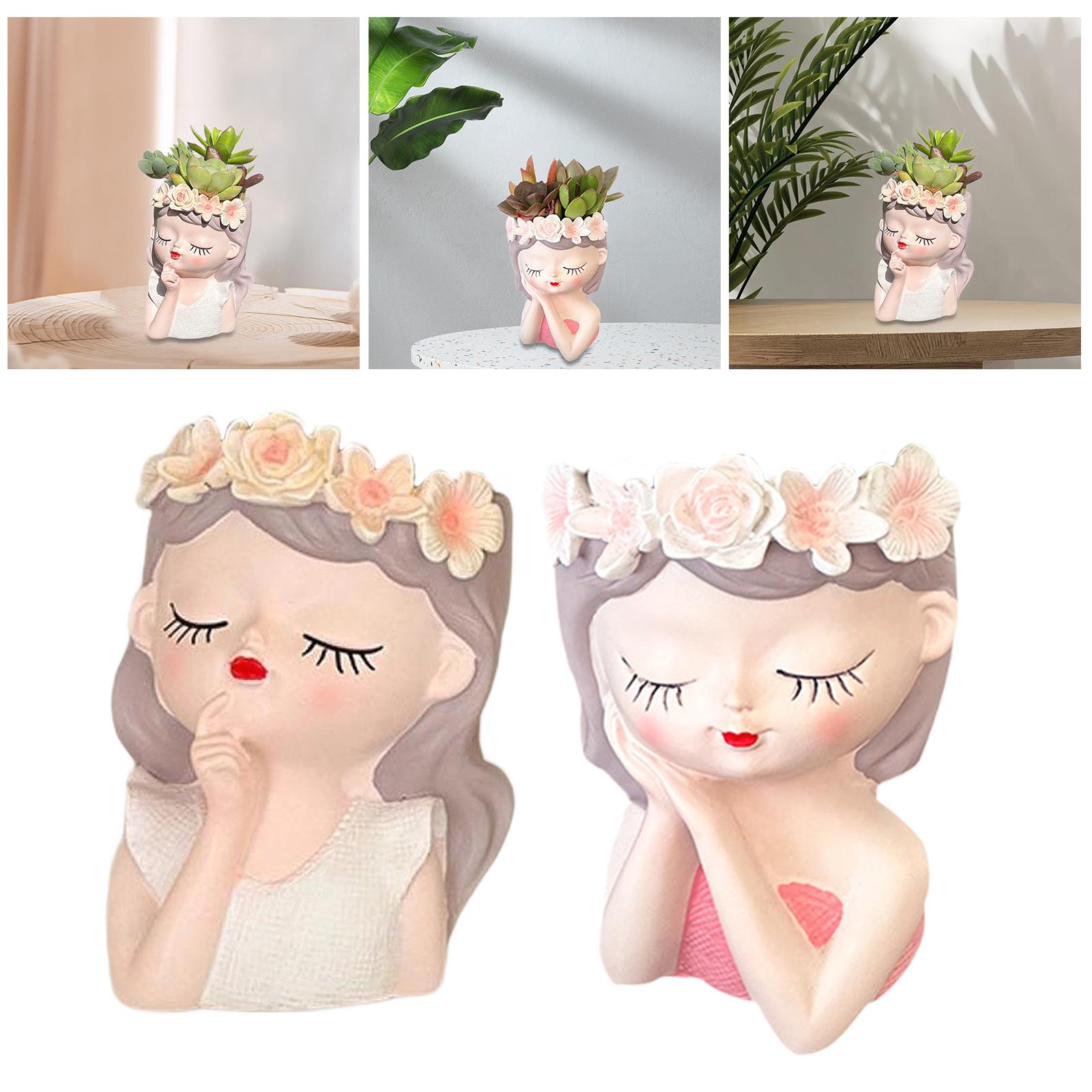 Fairy Head Flower Pot Photo Pr - огляд і ціна Resin Art Wedding Gift