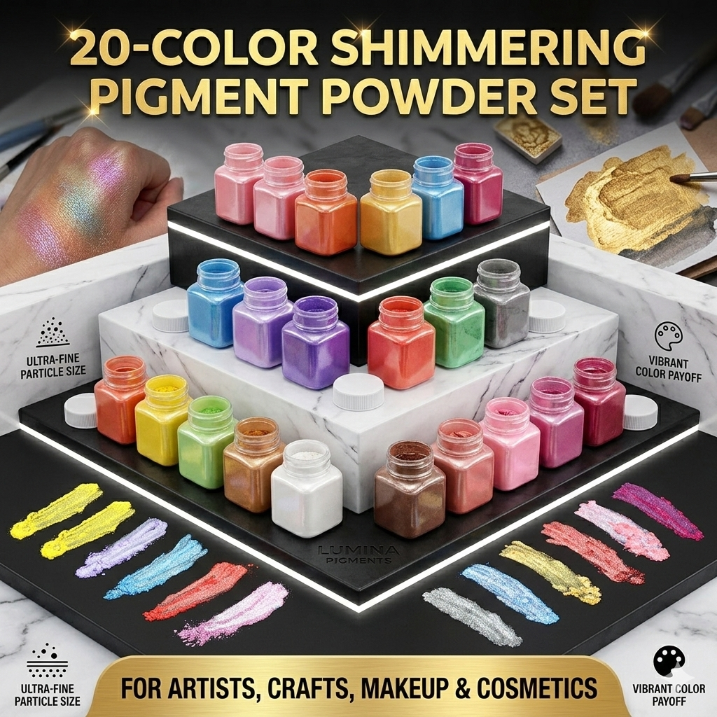 20 Colors  Mica Powder Set 12g - огляд і ціна Pearl Powder Resin
