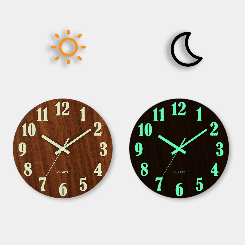 12 Inch Luminous Wall Clock Wo - огляд і ціна Resin Art Wall Clock