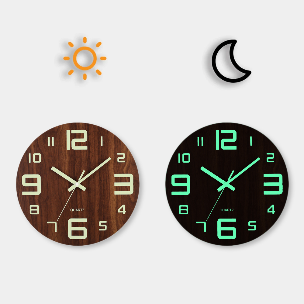 12 Inch Luminous Wall Clock Wo - огляд і ціна Resin Art Wall Clock