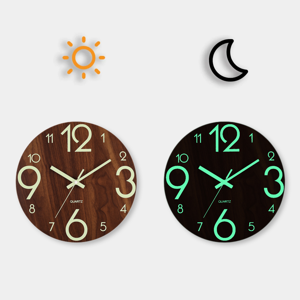 12 Inch Luminous Wall Clock Wo - огляд і ціна Resin Art Wall Clock