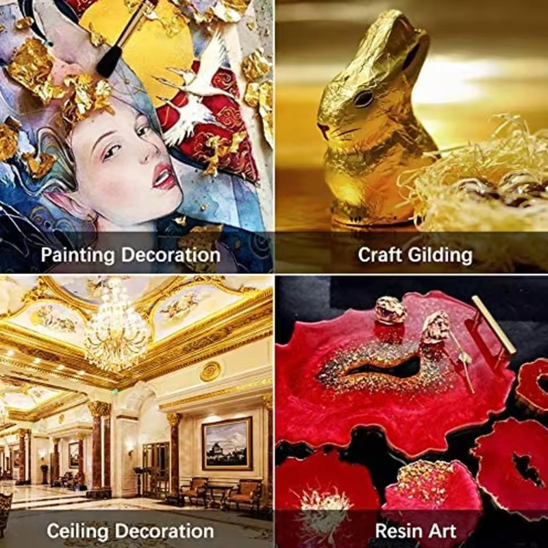 100Pcs Imitation Gold Foil She - огляд і ціна Resin Art Wedding Gift