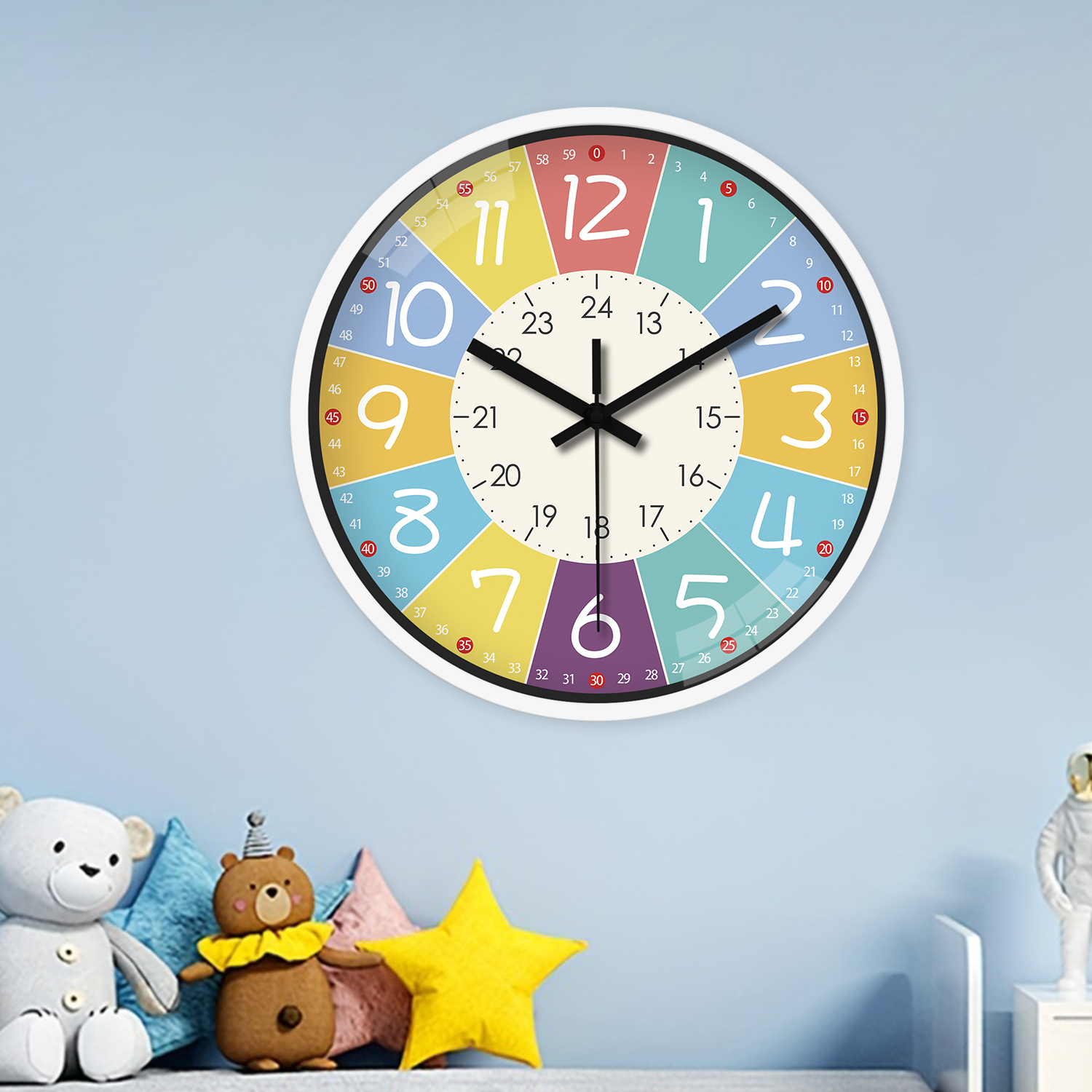 8 Inch Round Wall Clock Modern - огляд і ціна Resin Art Wall Clock
