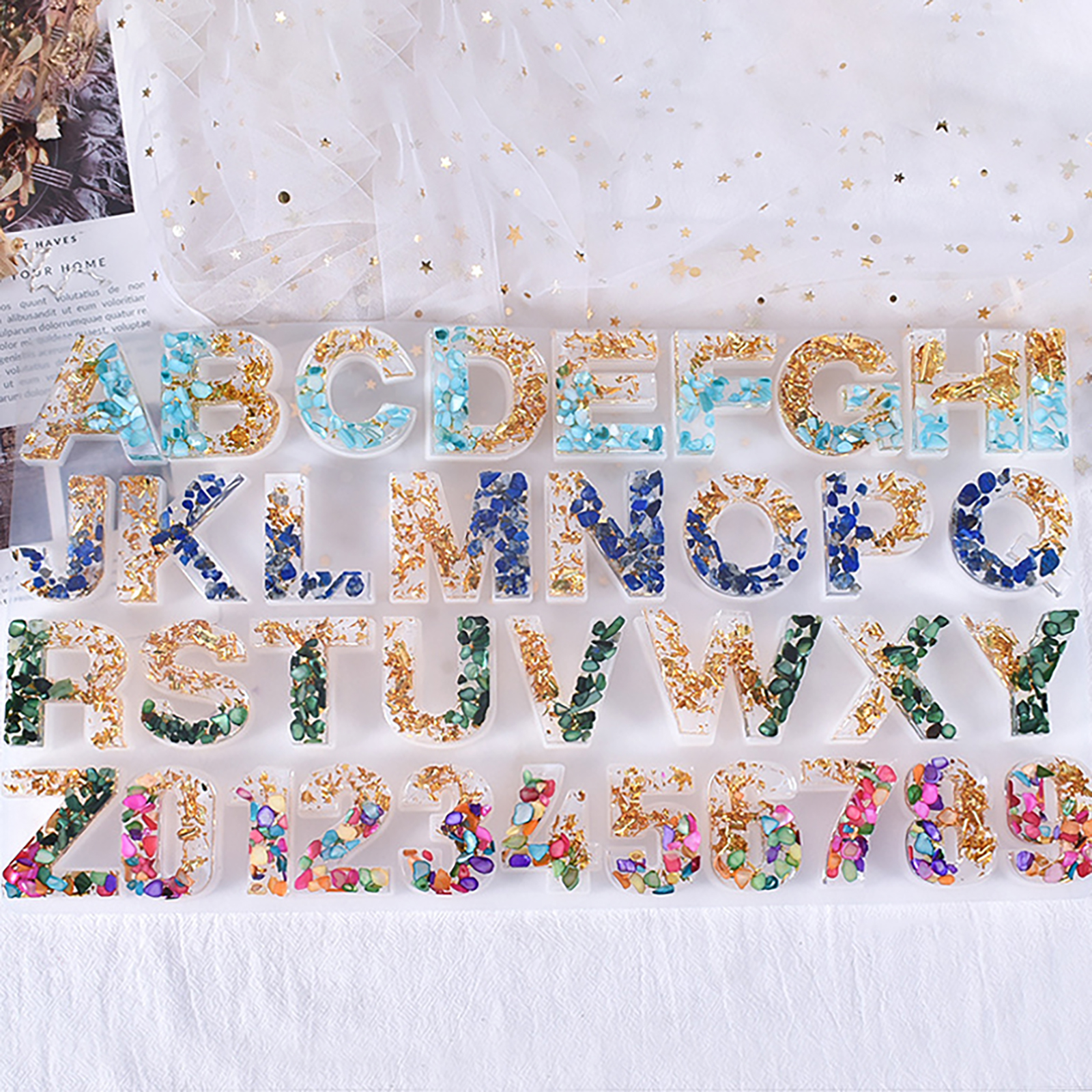 DIY Resin Alphabet Keychain Mo - огляд і ціна Resin Art Letter Keychain