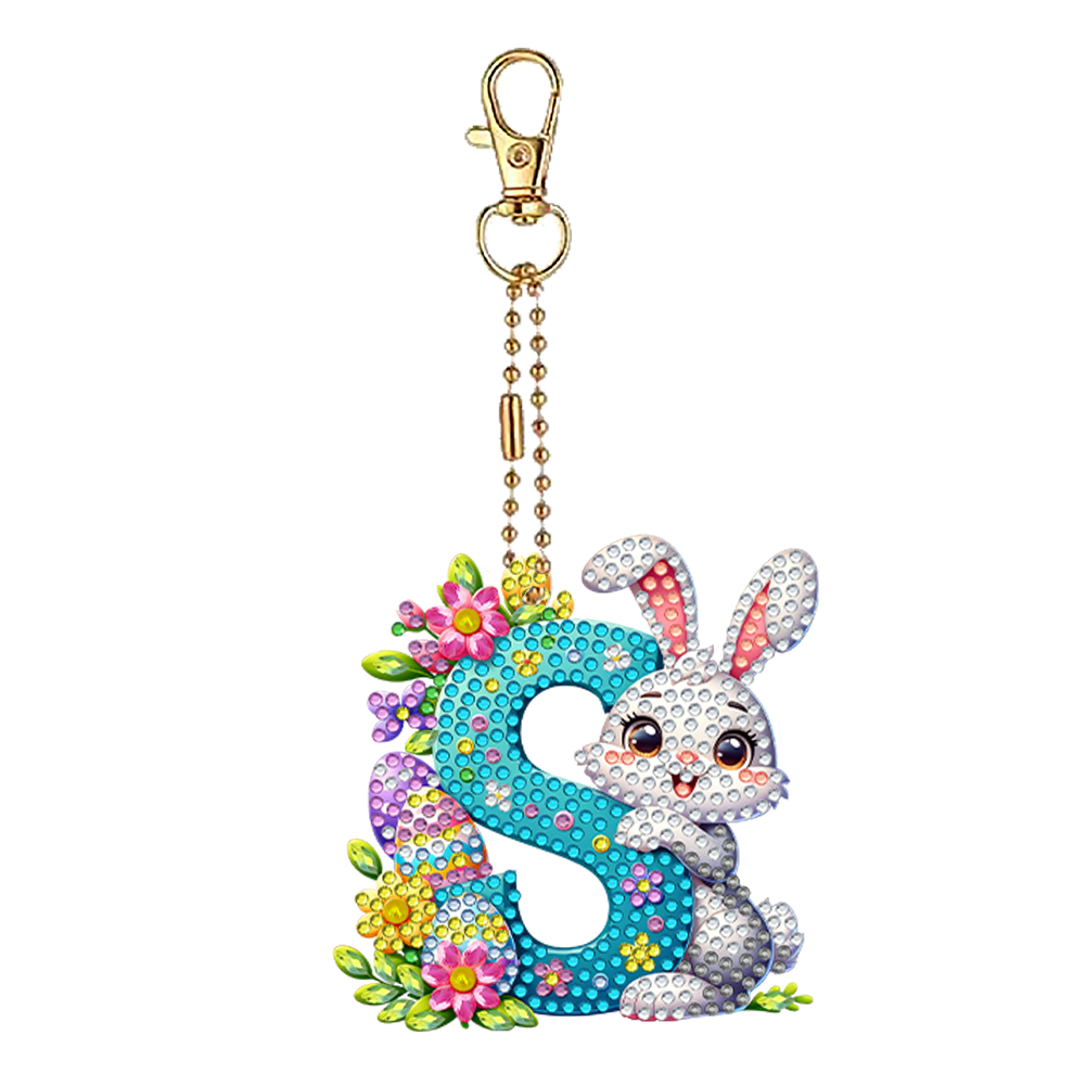 Easter Diamond Art Keychain Or - огляд і ціна Resin Art Letter Keychain
