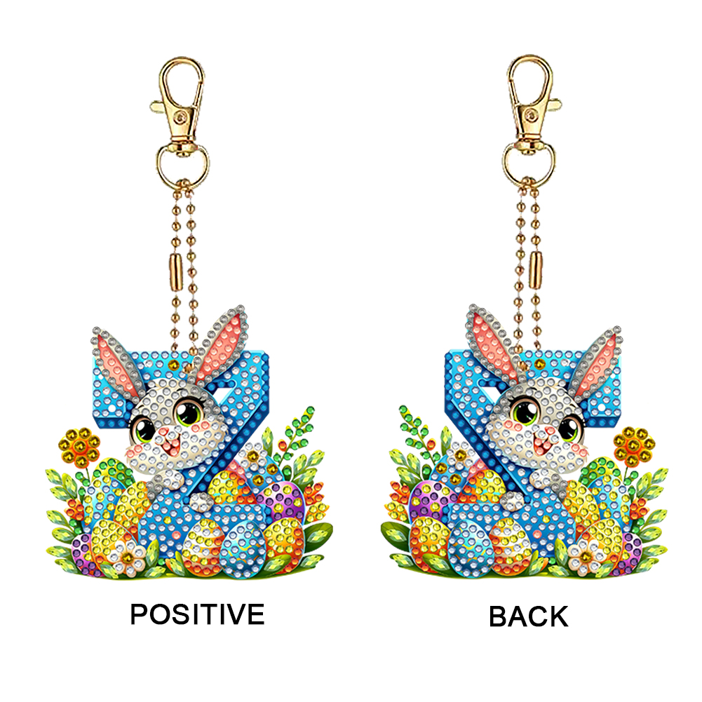 Easter Diamond Art Keychain Or - огляд і ціна Resin Art Letter Keychain