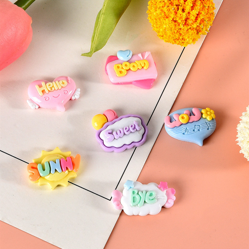 10/20/30Pcs Cute Letter Planar - огляд і ціна Resin Art Letter Keychain