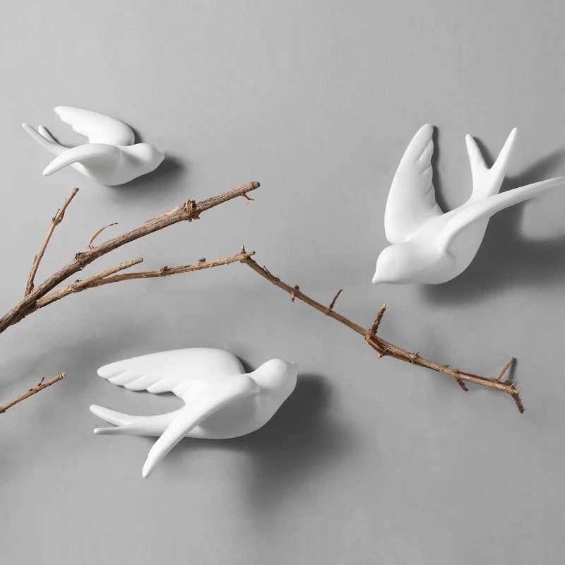 Creative Ceramic Birds Wall Ha - огляд і ціна Background Resin Art