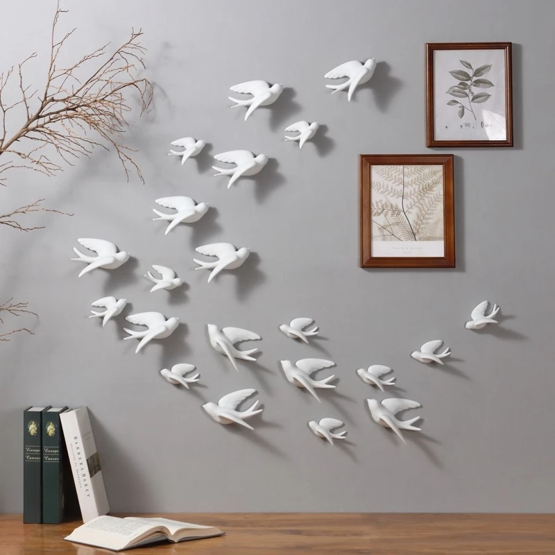 Creative Ceramic Birds Wall Ha - огляд і ціна Background Resin Art