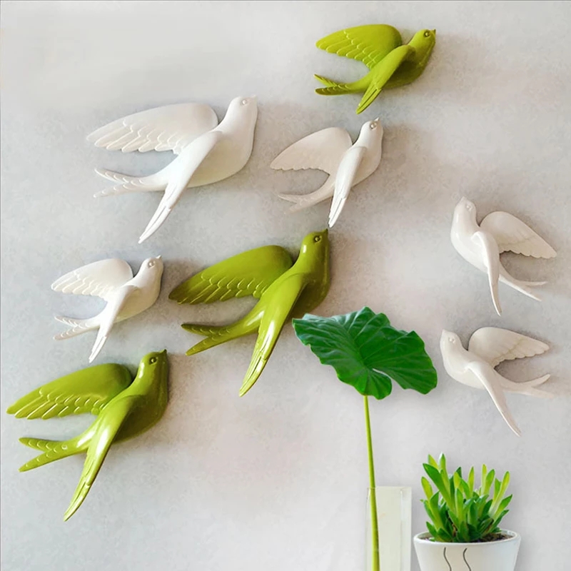 Creative Ceramic Birds Wall Ha - огляд і ціна Background Resin Art