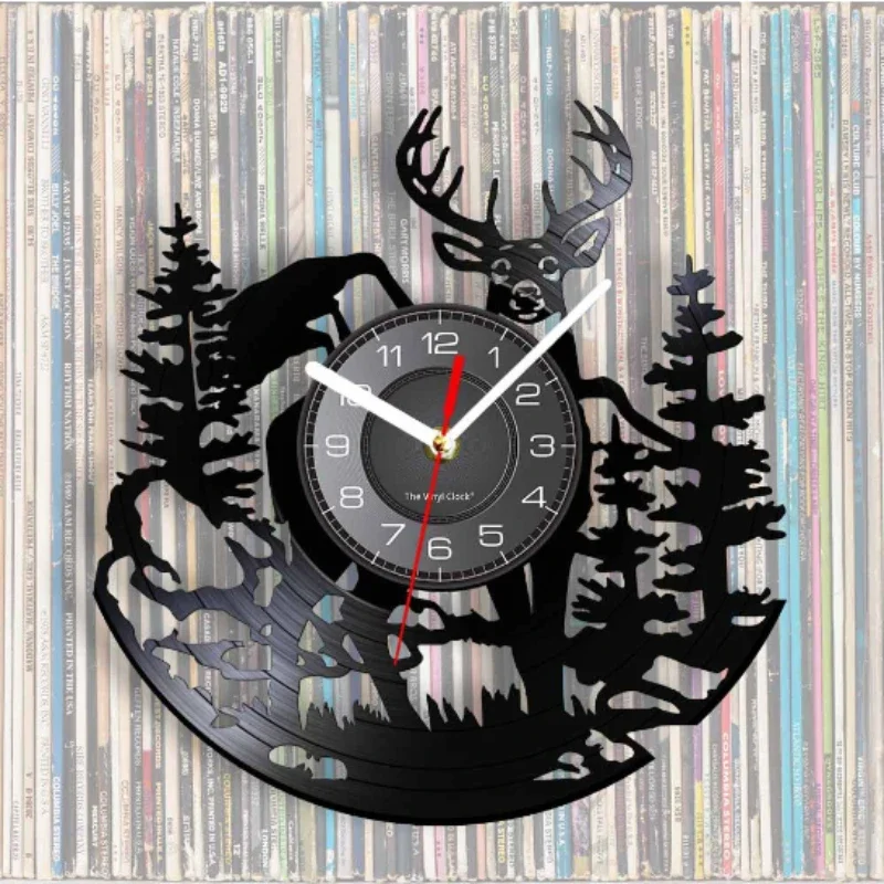 Forest Deer Vinyl Record Wall  - огляд і ціна Resin Art Wall Clock