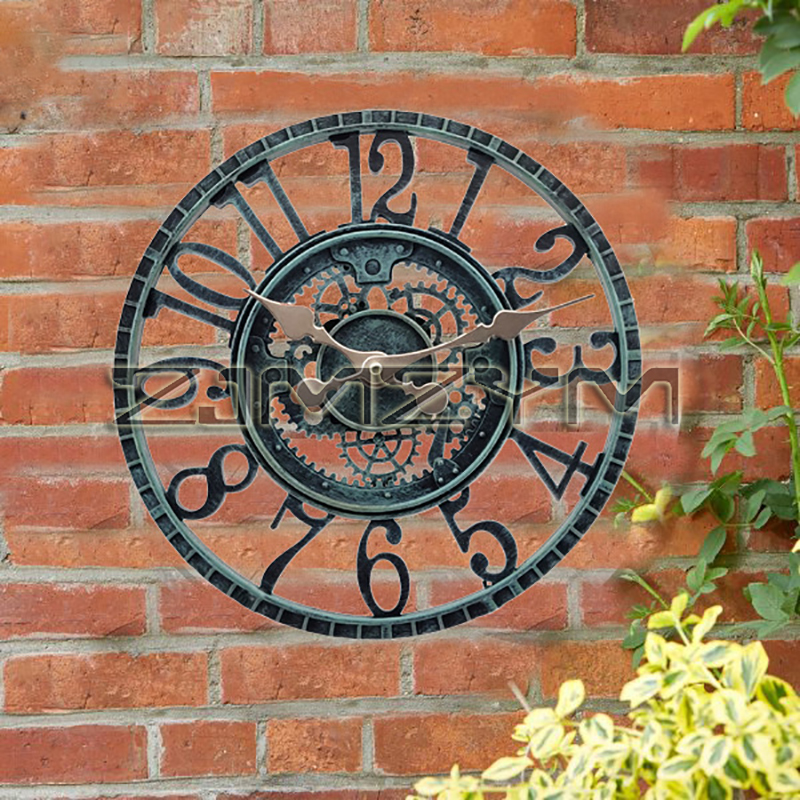 12 Inch Indoor/Outdoor Retro W - огляд і ціна Resin Art Wall Clock