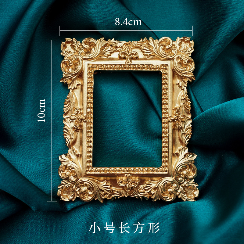 Golden Retro Photo Frame Nail  - огляд і ціна Background Resin Art